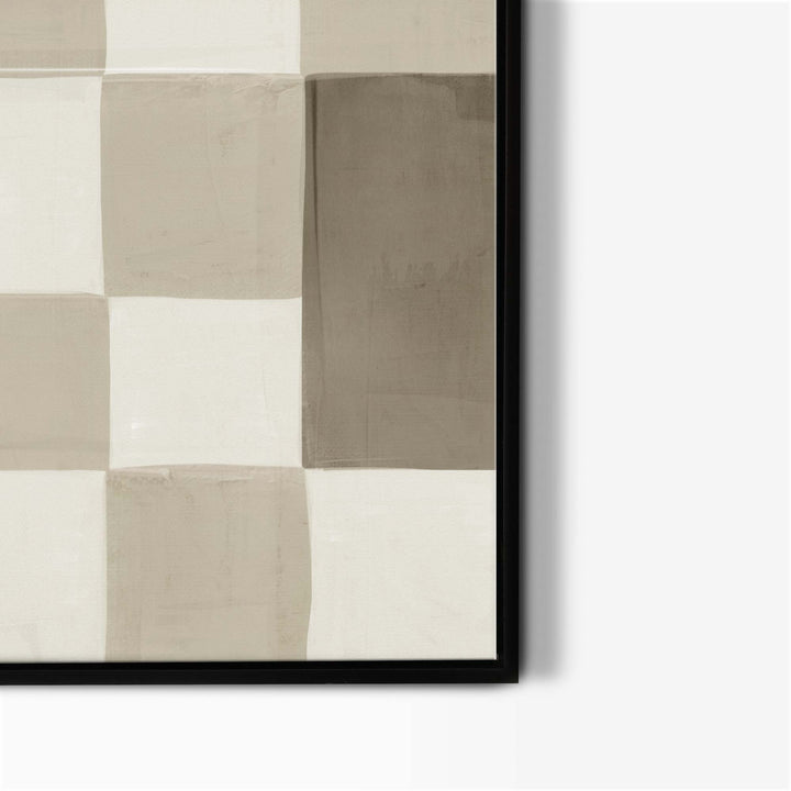 Down To Earth & Neutral Checkerboard Canvas Set