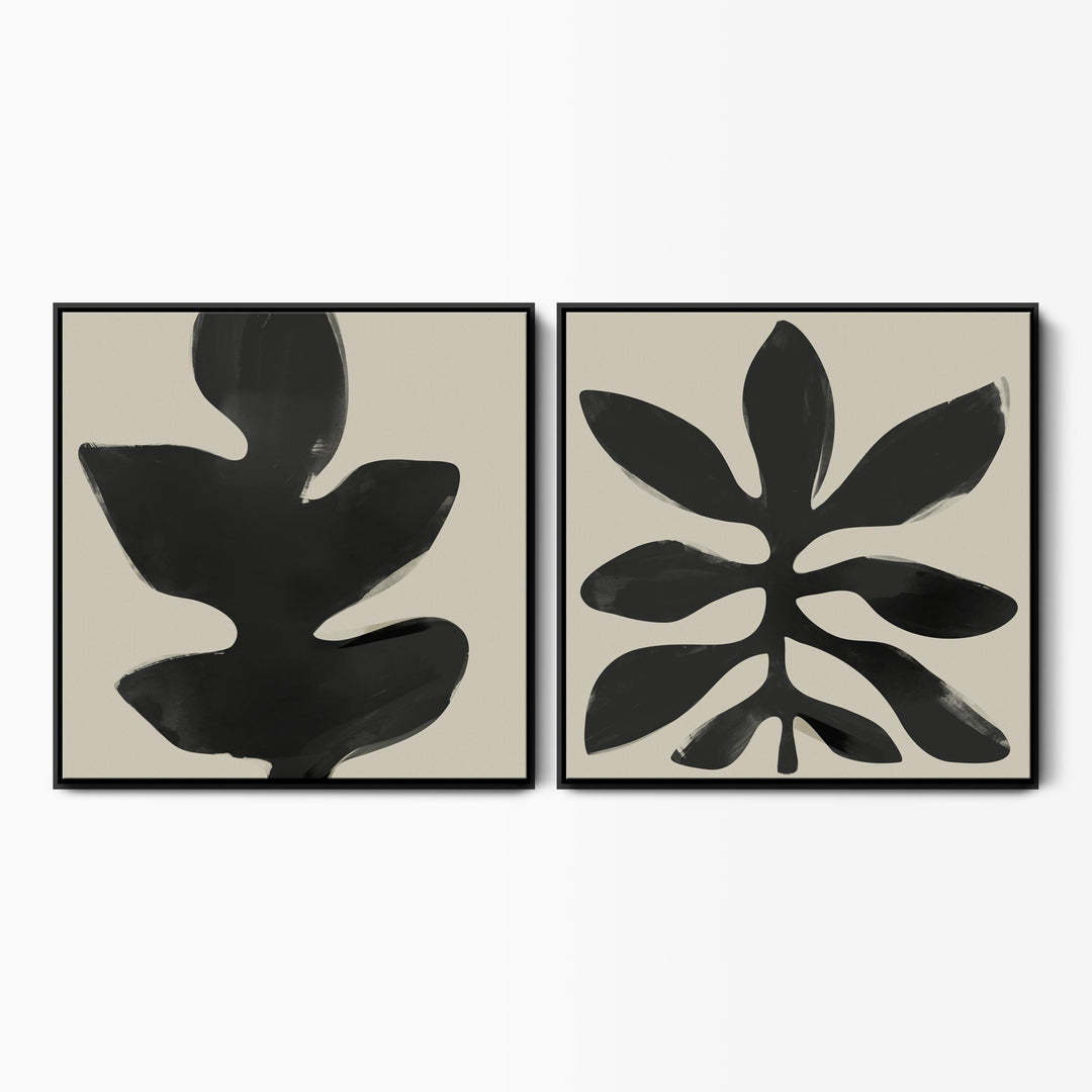 Big Botanical Leaf Canvas Set