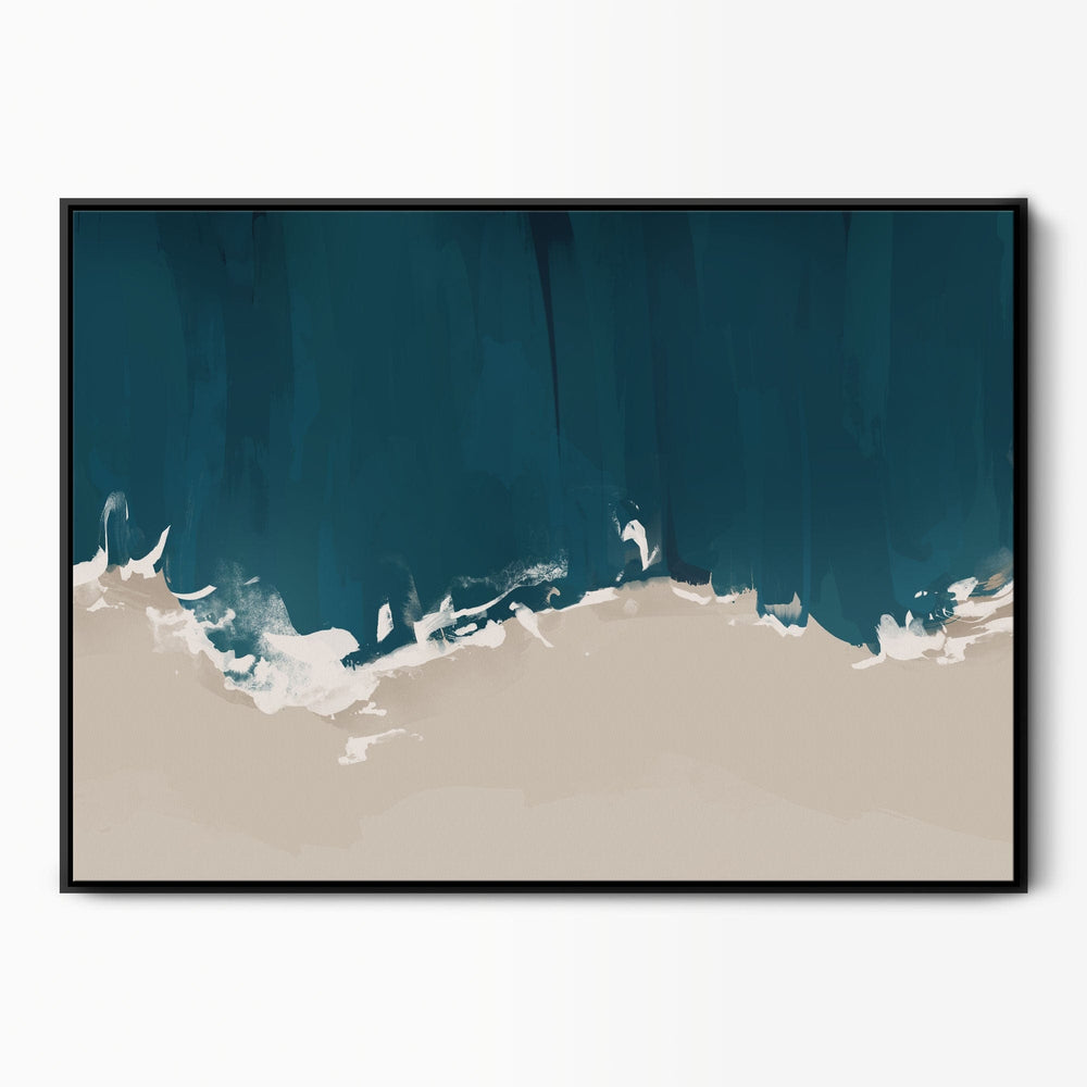 Green Lili Large / Black Coast Along Beach Canvas Art