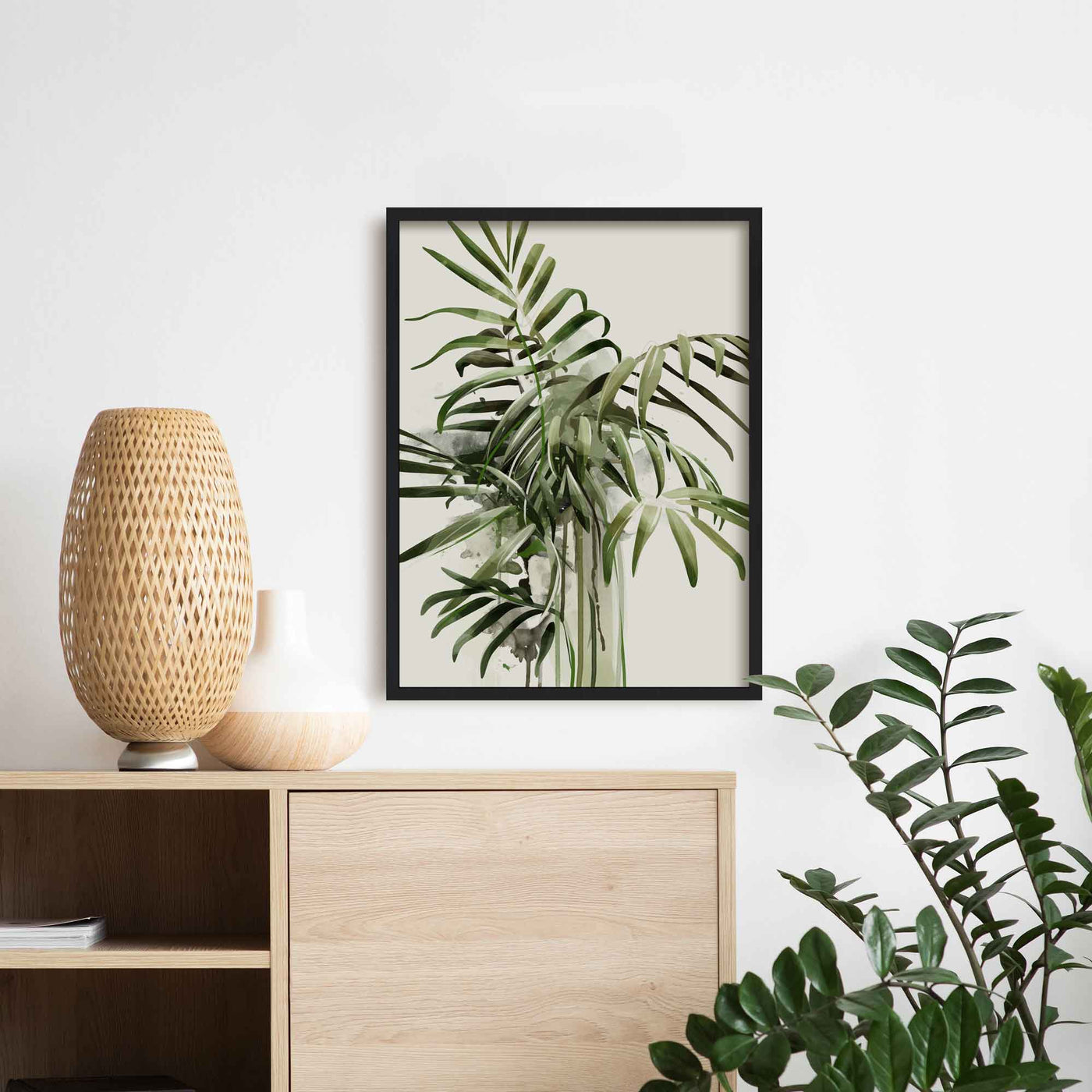 Parlour Palm Botanical Art Print | Green Lili